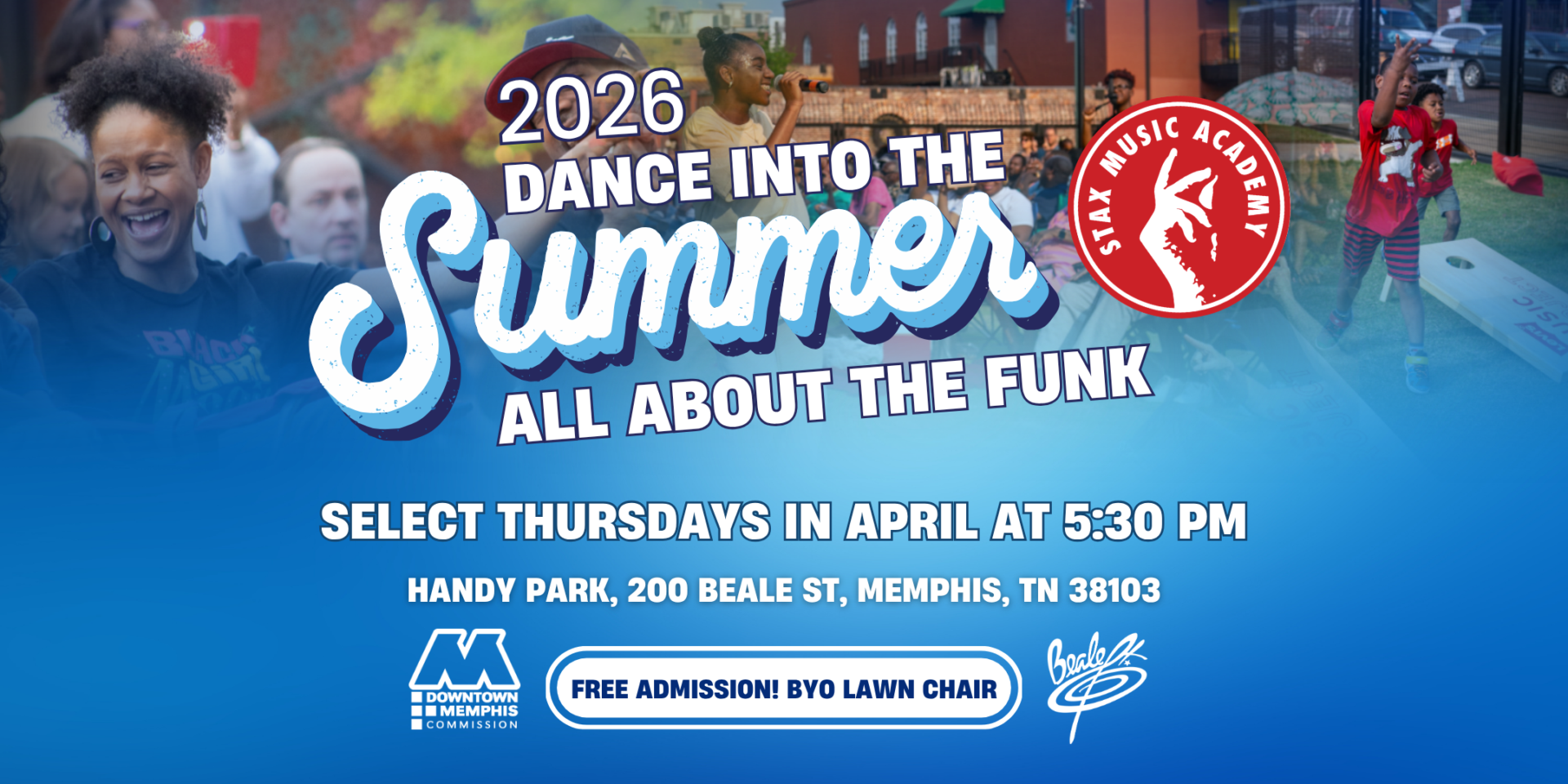 Dance Into the Summer: Stax Music Academy Live at Handy Park This April at Soulsville Foundation | 7 Dance Into the Summer: Stax Music Academy Live at Handy Park This April Handy Park 2026 Eventbrite Banner