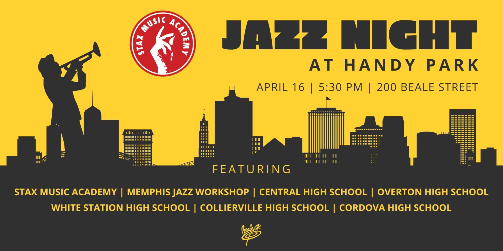 Dance Into the Summer: Jazz Night at Handy Park at Soulsville Foundation | 5 Dance Into the Summer: Jazz Night at Handy Park Jazz Night at Handy Eventbrite Banner