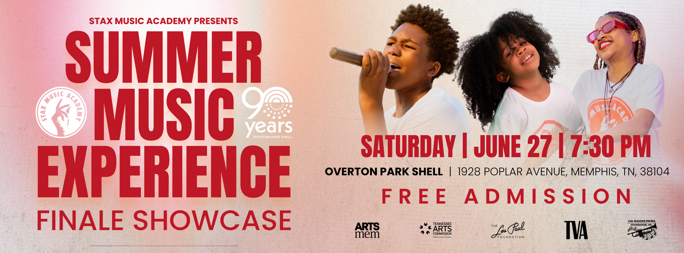 Join Stax Music Academy for the 2026 Summer Music Experience! at Soulsville Foundation | 2 Join Stax Music Academy for the 2026 Summer Music Experience! SME Finale FB Banner
