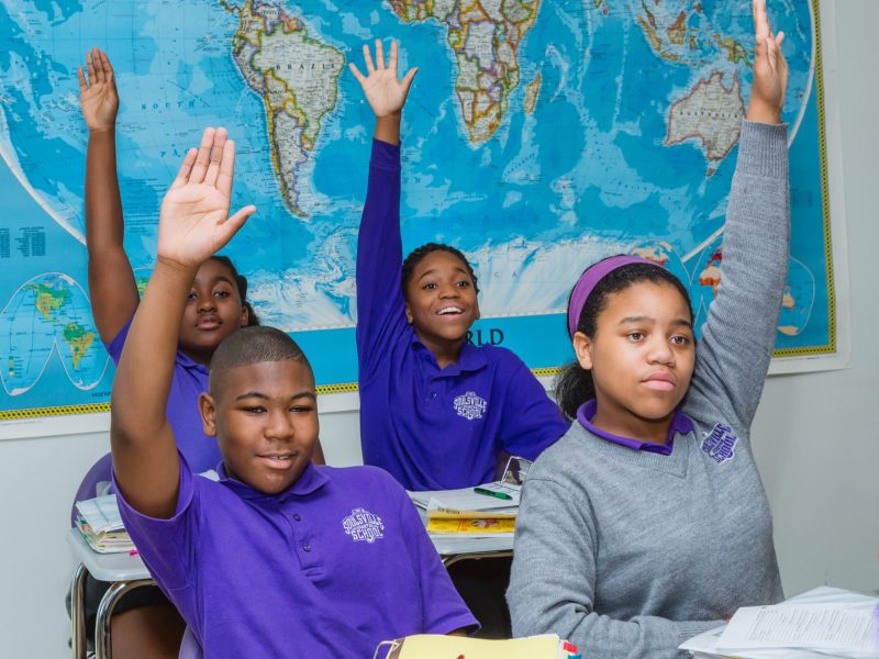 tscs students hands raised